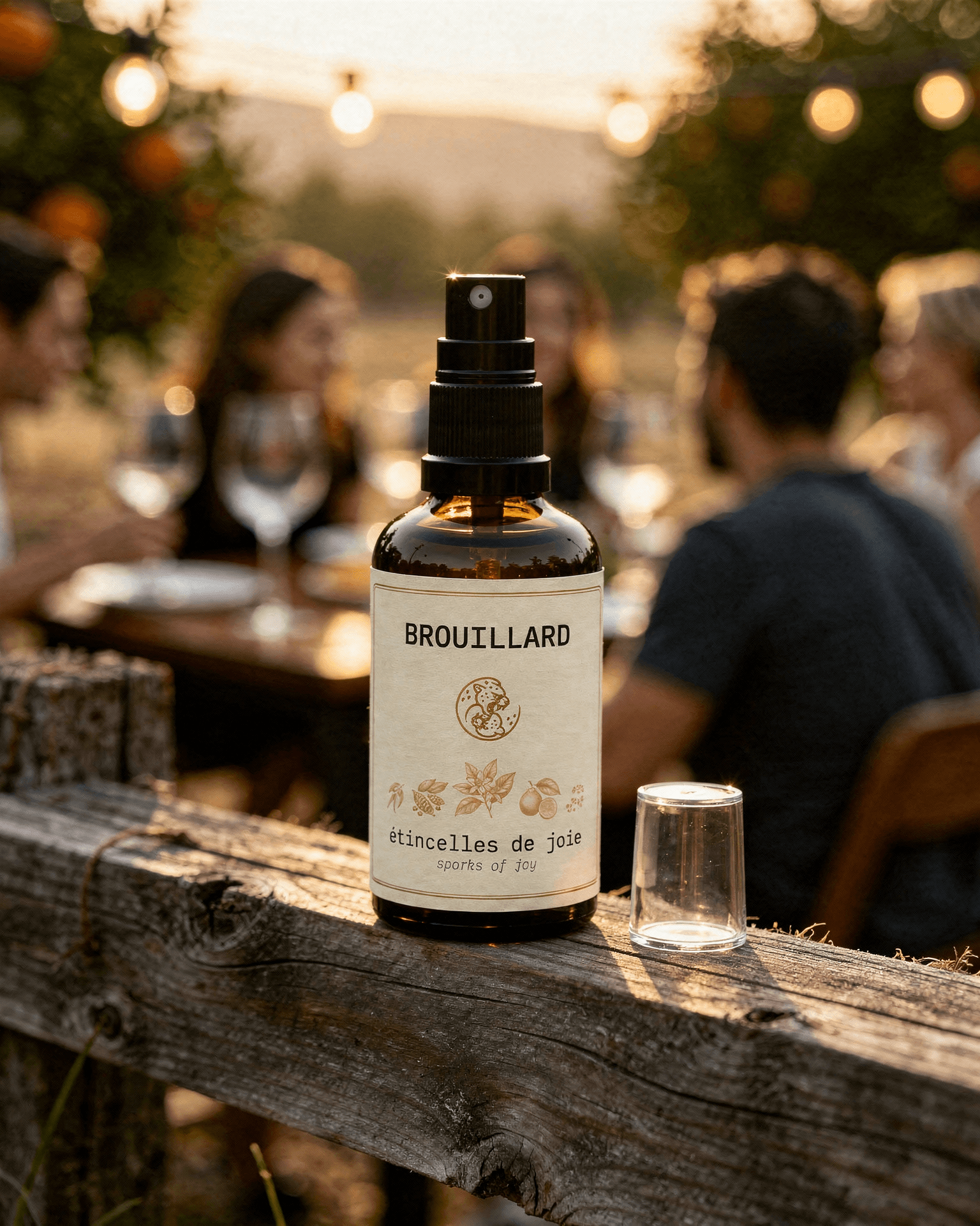 cheechaa BROUILLARD étincelles de joie room spray beside citrus and warm spice