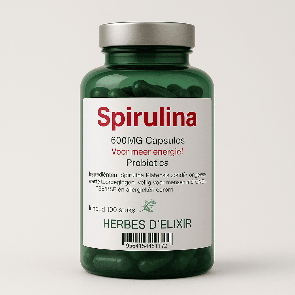 Spirulina capsules – 500 mg per capsule – Vegan – 60 capsules